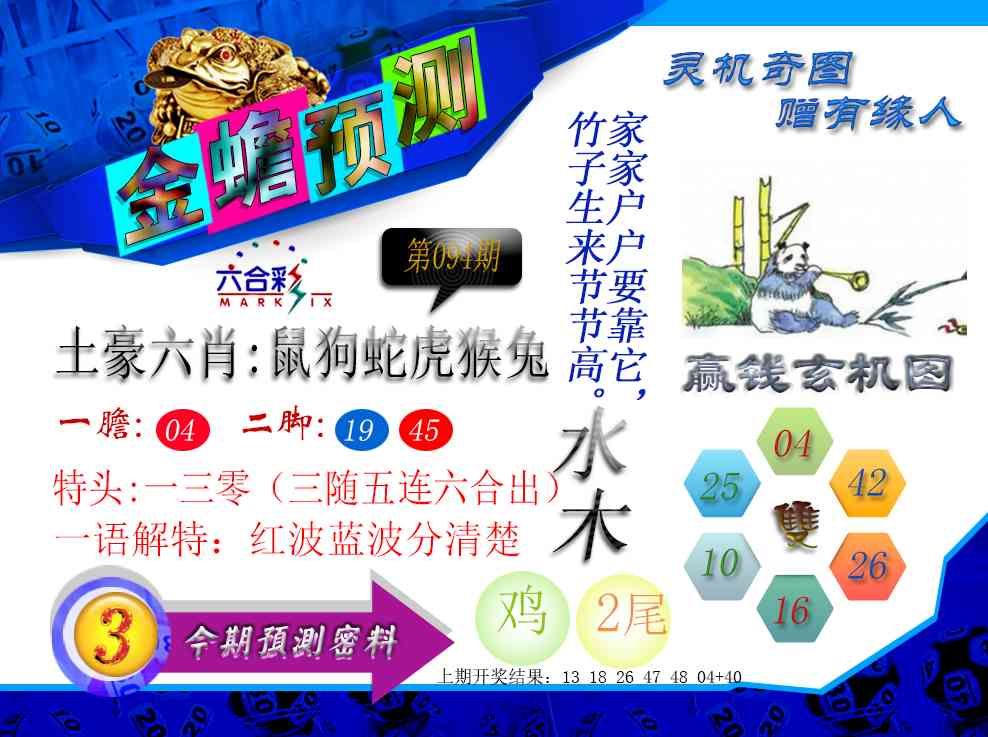 094期金蟾预测[图]